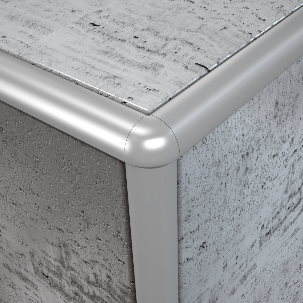 
                      
                        Round shiny or matt steel capsule for tile covering profiles
                      
                    